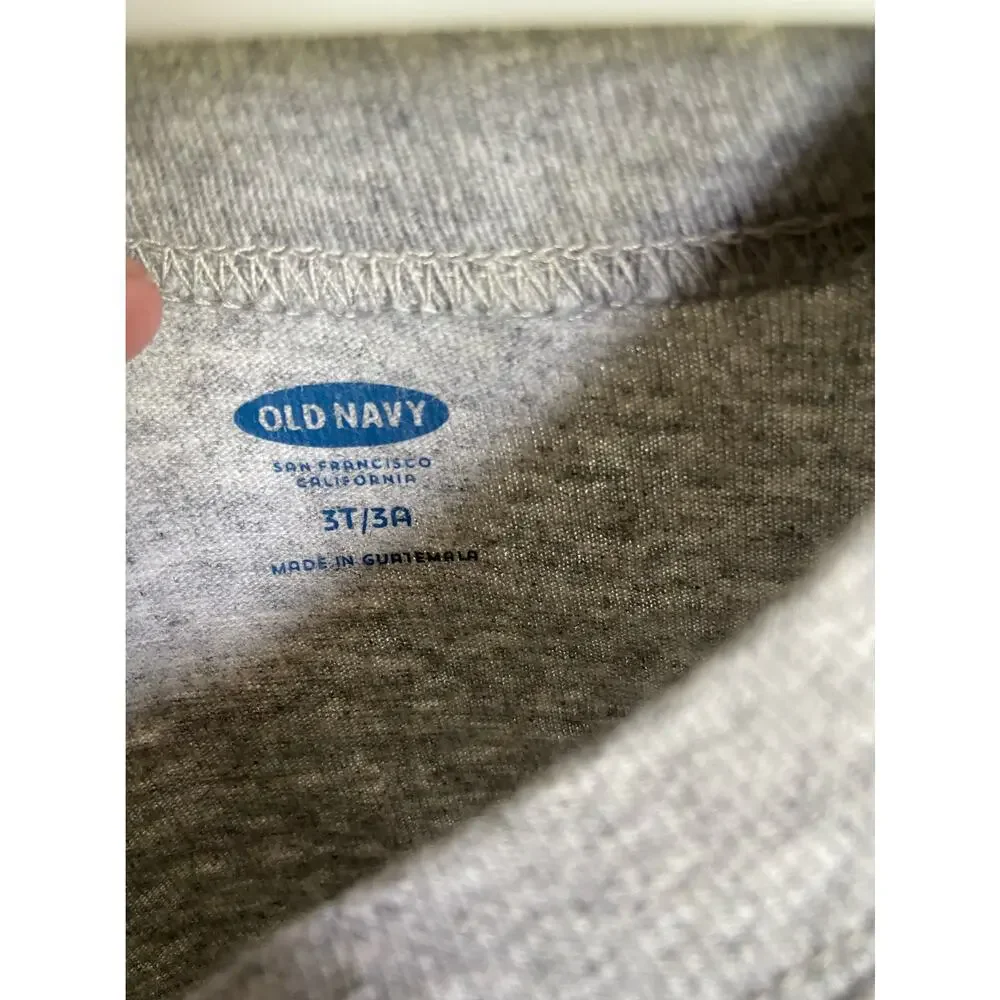 Old Navy Boys Shirt Size 3T Best Bro Ever Long Sleeve‎ Gray Tee Blue Green Red